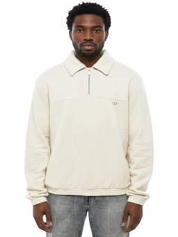1989 STUDIO - Off White Shirt Collar Sweatshirt
