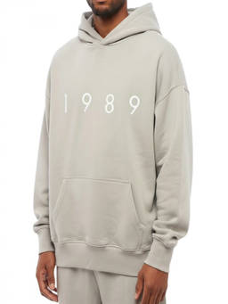 1989 STUDIO - Grey Logo Relaxed Hoodie