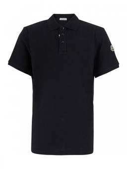 Moncler - Black Shirt Collar Polo T-Shirt