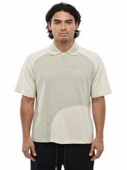 OFF-WHITE - Beige Shirt Collar Polo T-Shirt