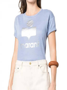 Isabel Marant - Blue Graphic Crew Neck Top