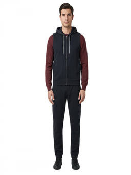 Corneliani - Dark Blue Sleeveless Hoodie