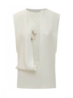 Sportmax - White Solid Round Neck Top