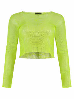 Santa Brands - Green Embellished Round Neck Top