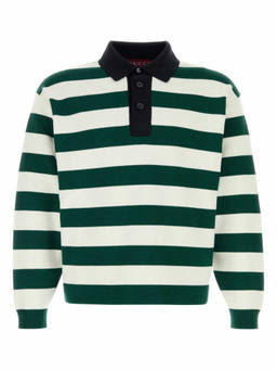 Gucci - Green Shirt Collar Polo T-Shirt