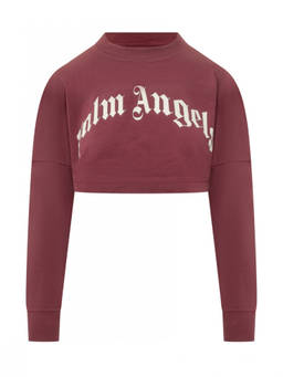 Palm Angels - Red Logo Crew Neck Sweatshirt (XXS)
