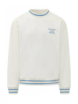 Drole De Monsieur - White Crew Neck Sweatshirt (S)