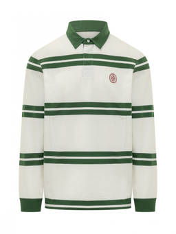 Drole De Monsieur - White Shirt Collar Polo T-Shirt
