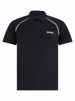 Boss - Black Shirt Collar Logo Polo T-Shirt