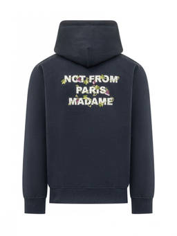 Drole De Monsieur - Navy Blue Embroidered Hoodie