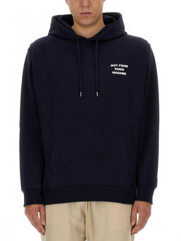 Drole De Monsieur - Navy Blue Printed Hoodie