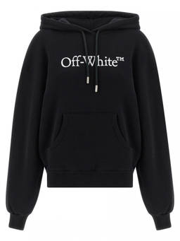 OFF-WHITE - Black Big Logo Bookkish Hoodie (XXS)