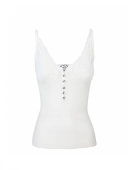 self-portrait - White V Neck Knitted Top