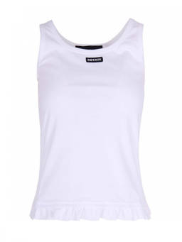 Rotate Birger Christensen - White Round Neck Logo Tank Top
