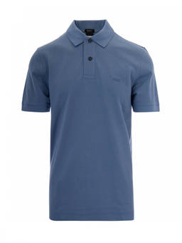 Boss - Light Blue Solid Shirt Collar Polo T-Shirt