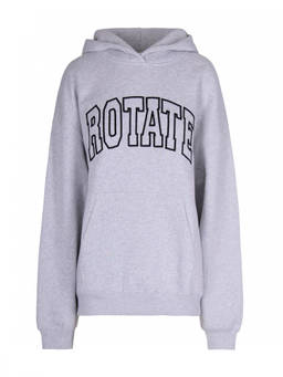 Rotate Birger Christensen - Grey Logo Hood Sweatshirt
