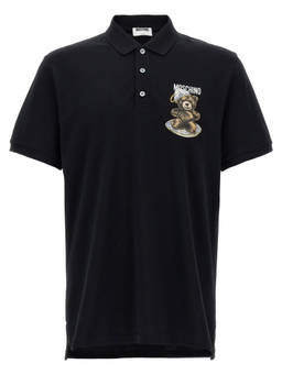 Moschino - Black Press Polo T-Shirt