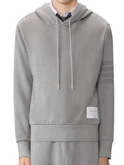 Thom Browne - Grey Solid Hood Hoodie