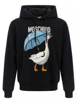 Moschino - Black Graphic Logo Hoodie