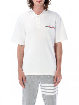 Thom Browne - White Shirt Collar Polo T-Shirt