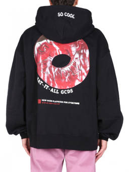 GCDS - Black Logo Patch Hoodie (M)