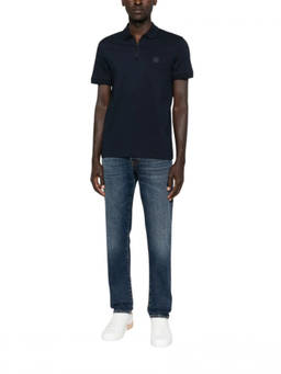 Boss - Dark Navy Shirt Collar Polo T-Shirt