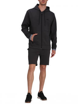 Boss - Dark Grey Logo Zip Up Hoodie