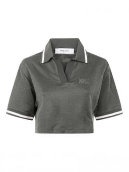 Golden Goose - Green Cropped Logo Polo T-Shirt