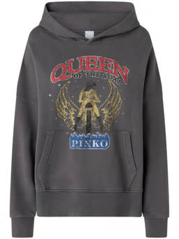 Pinko - Dark Grey Cotton Hoodie