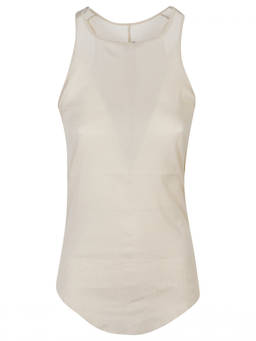 Rick Owens - Beige Crew Neck Tank Top (S)