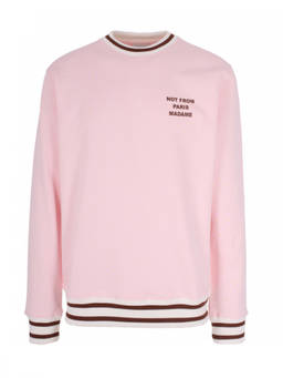 Drole De Monsieur - Pink Slogan Crew Neck Sweatshirt