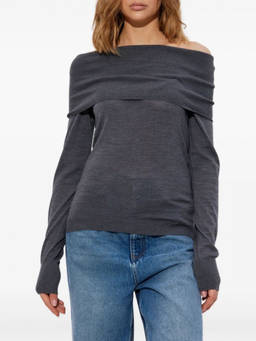 Stella McCartney - Grey Off-Shoulder Top