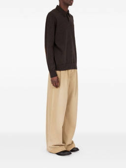 Maison Margiela - Maroon Wool Polo T-Shirt (L)