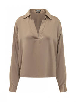 Tom Ford - Beige Solid Shirt Collar Shirt