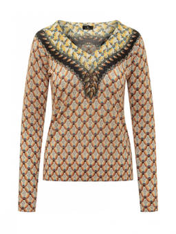 Etro - Multicolour Printed V Neck Top (3XL)