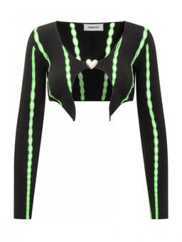 Ambush - Black Knitted V Neck Top (L)