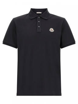 Moncler - Black Shirt Collar Polo T-Shirt