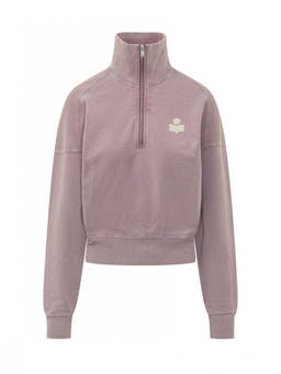 Marant Etoile - Pink Turtle Neck Logo Sweatshirt