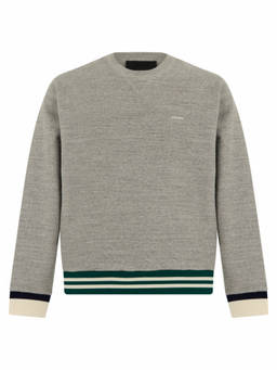 PRADA - Grey Crew Neck Sweatshirt