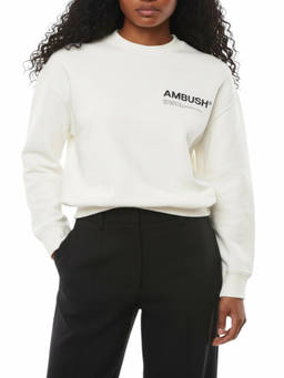 Ambush - White Logo Crew Neck Sweatshirt