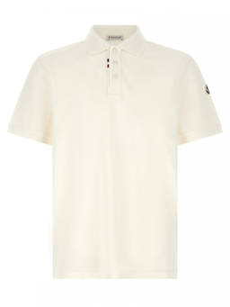 Moncler - White Regular Shirt Collar Polo T-Shirt