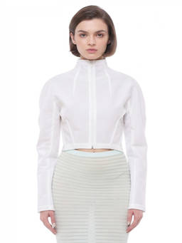 ALAIA - White Turtle Neck Top (S)