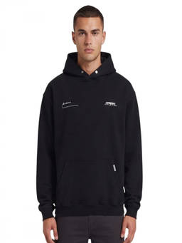 REPRESENT - Black Relaxed Logo Hoodie