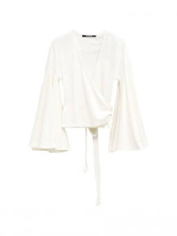 JACQUEMUS - White Wrapped Tie Fastening Top