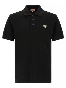 Kenzo - Black Embroidered Polo T-Shirt