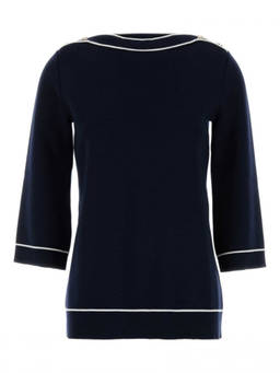 Gucci - Navy Blue Fine Wool Top