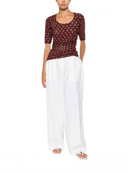 Stella McCartney - Red Polka Dot Scoop Neck Top