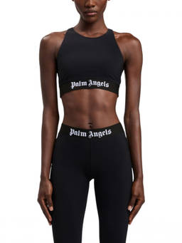 Palm Angels - Black Logo Scoop Neck Top
