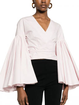 JACQUEMUS - Pink Solid V Neck Top