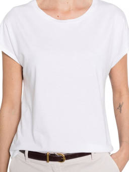Base - White Round Neck Top (L)